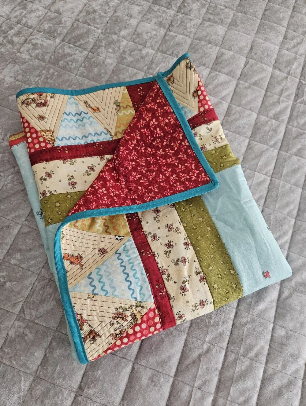 Handmade Why God Made Little Girls Patchwork Baby Quilt 42x51 New